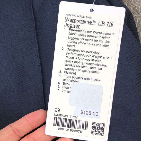 NWT! - LULULEMON Warpstreme High-Rise 7/8 Jogger Pants - Picture 2 of 9